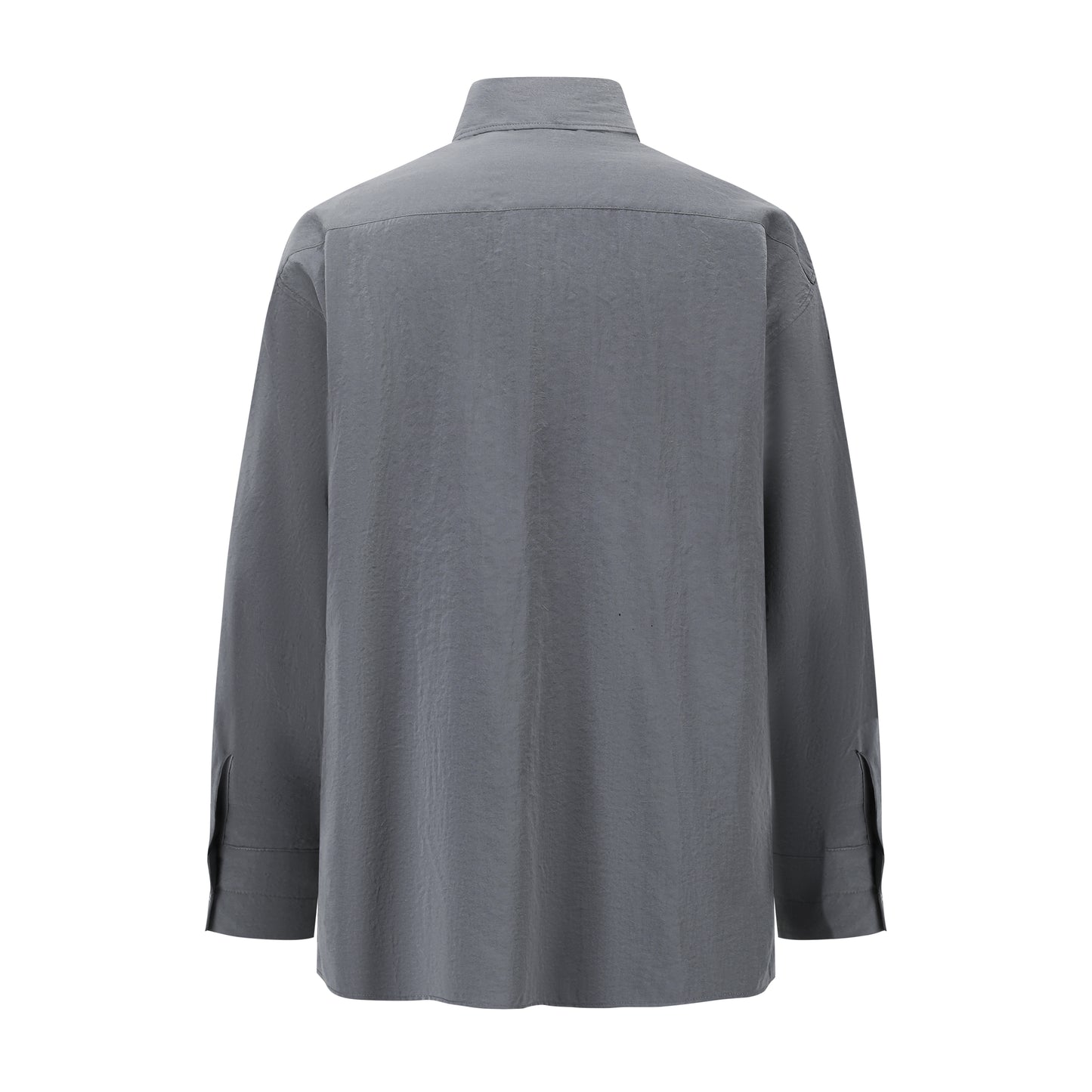 Self-made LEMAIRE 25SS New Glossy Dry Silk Shirt – Sage Green Black Edition