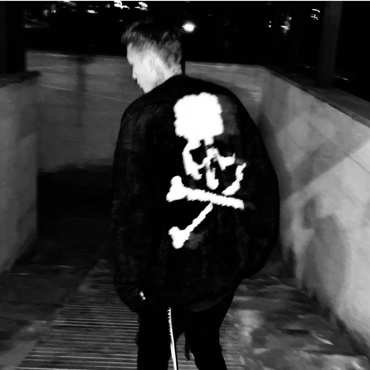 Mastermind Online Dark Alpaca Skull Cardigan – High-Street Loose Knit Sweater