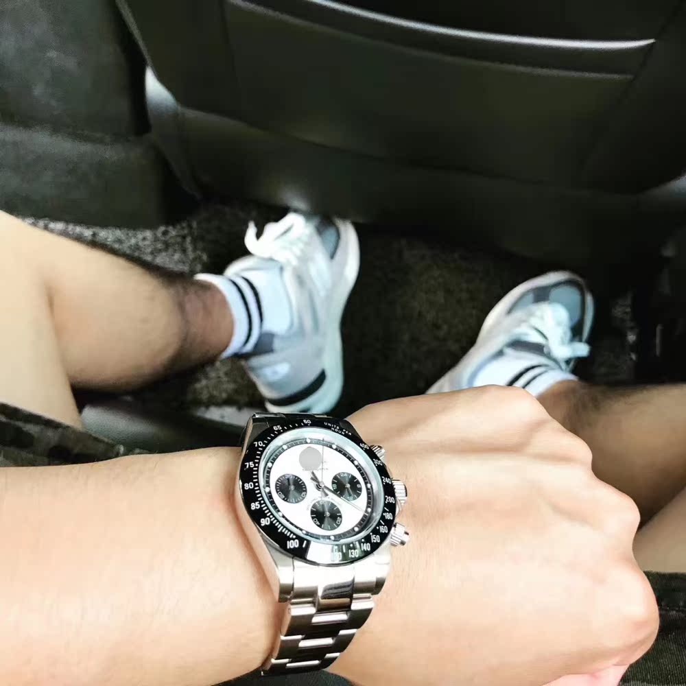 Self-made BAPEX TYPE 3 Triple-Eye Primate Head Watch - Panda Dial Quartz Chronograph