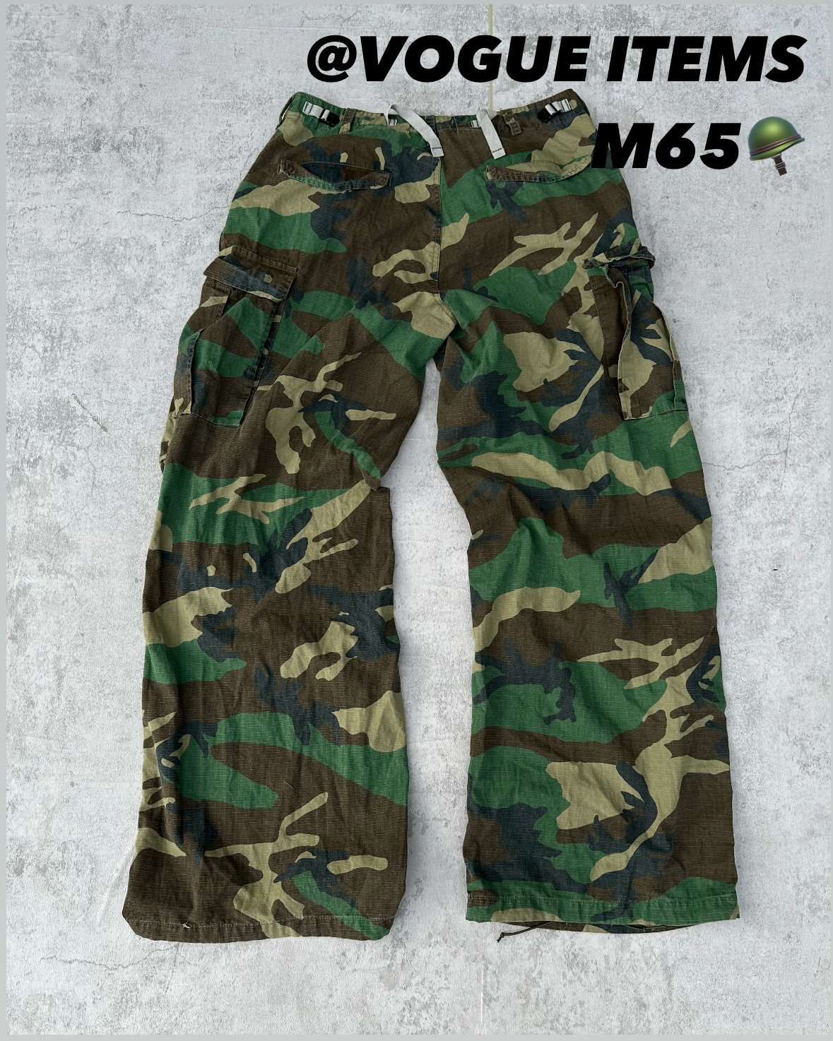 Vintage M65 Remake Camo Work Pants - Baggy Wide-Leg Trousers Playboi Carti
