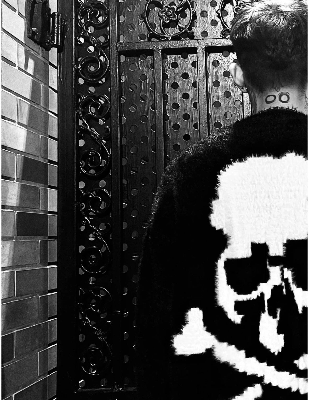 Mastermind Online Dark Alpaca Skull Cardigan – High-Street Loose Knit Sweater
