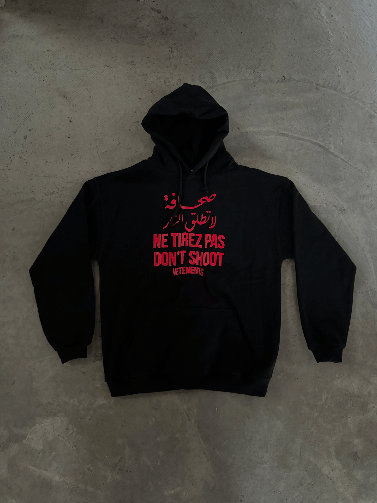 VTM "Don’t Shoot" Hoodie – Anti-War Theme Heavyweight Embroidered