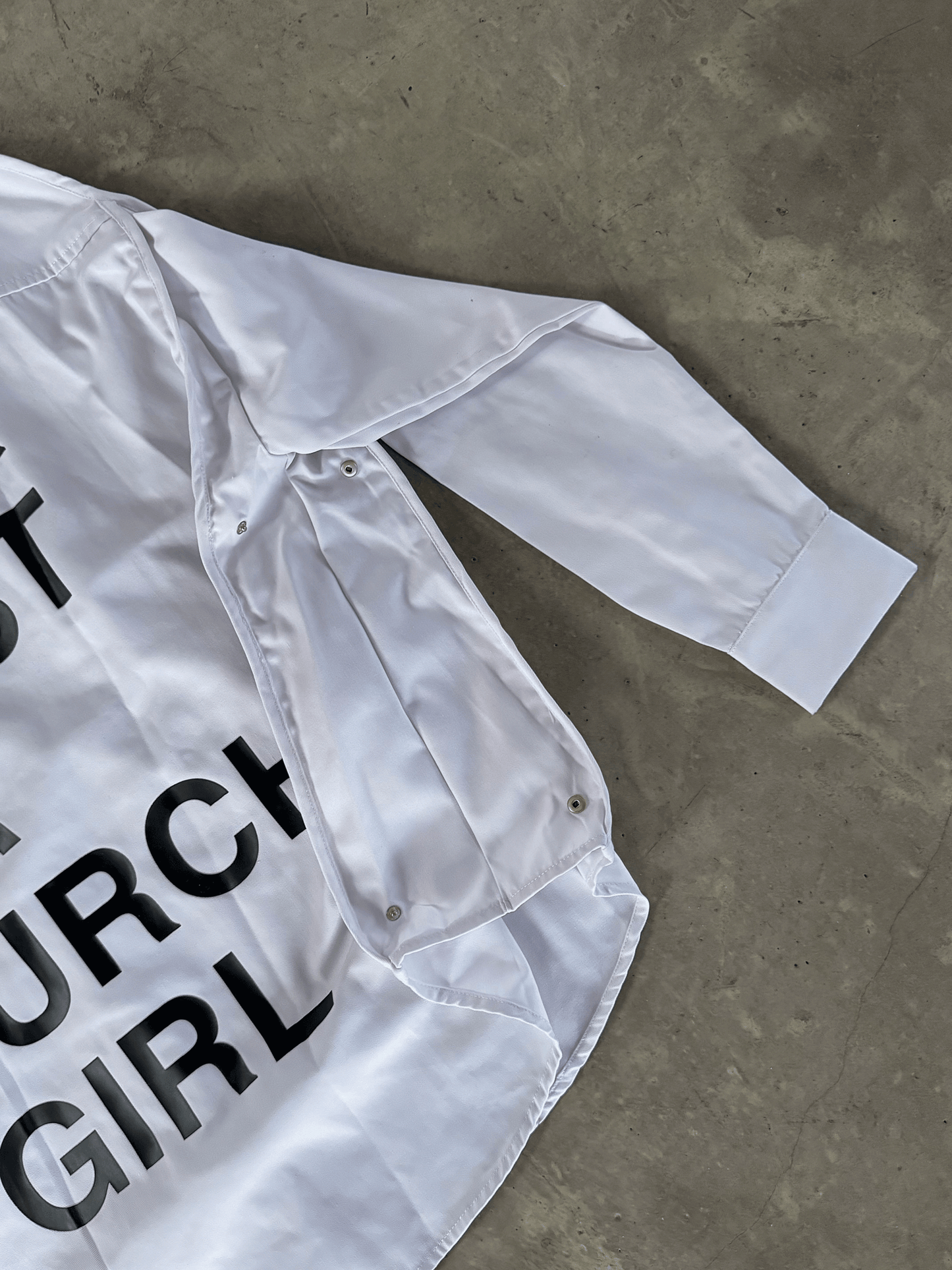 Self-made Hood By Air Religious Girl Print Shirt – White Oversized Casual Fit