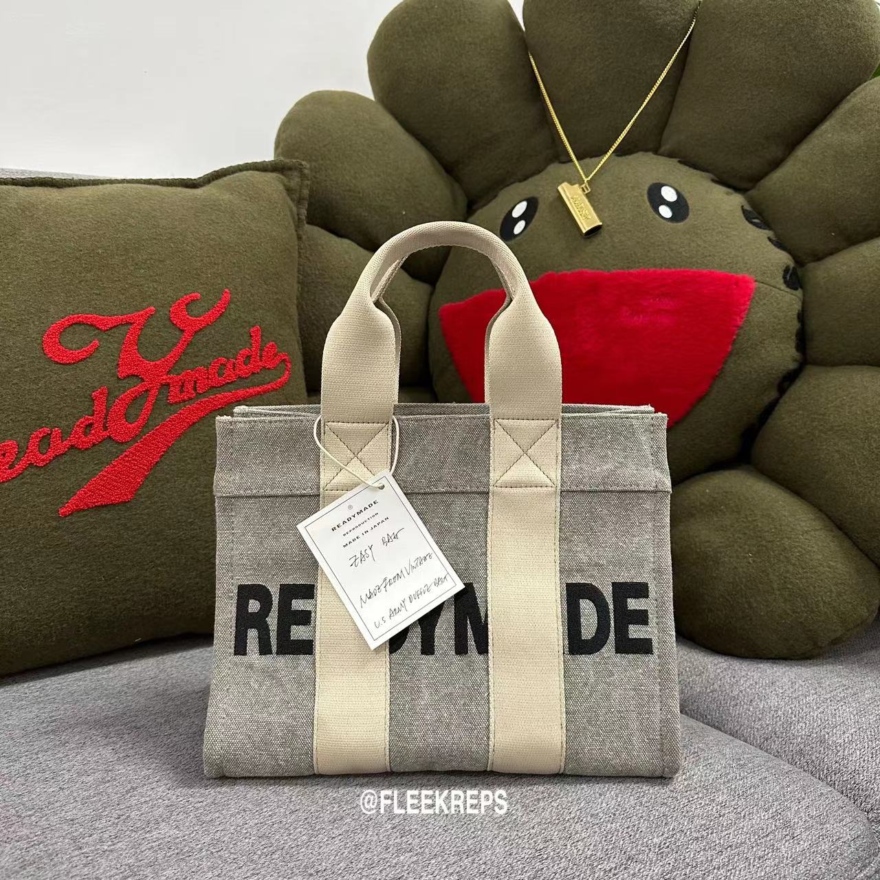 Custom Readymade Easy Canvas Tote - Vintage Washed Two-Tone Casual Handbags