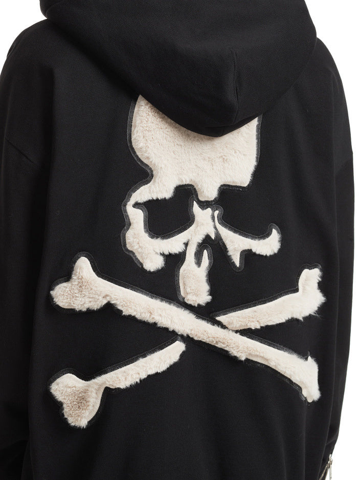 Mastermind Dark Skull Rabbit Fur Embroidery Faux Fur Heavyweight MMJ Hoodie