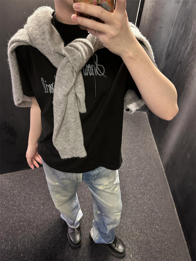 donclick 24FW Our Legacy Mohair Wool Blend Cardigan Light Grey Relaxed Fit Knit