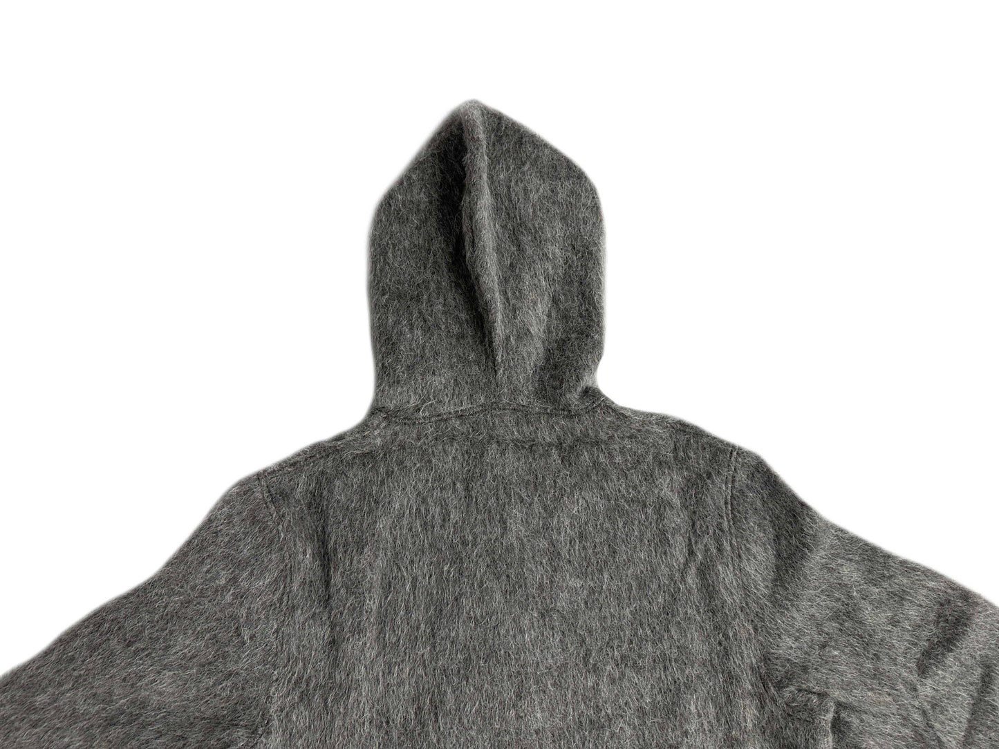 Self-made Our Legacy Grey Mohair Zip Cardigan – Wool Blend Relaxed Hooded Knit