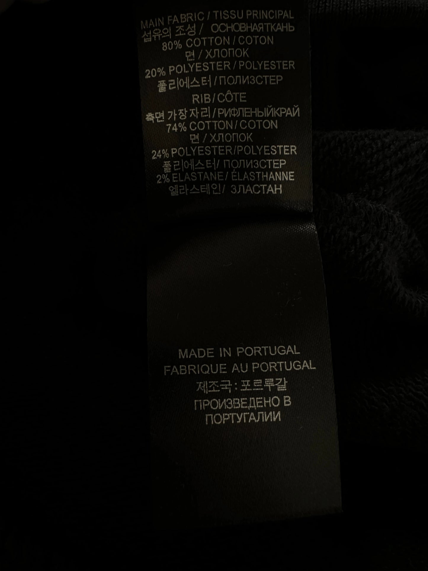 Vetements 24FW Oversized Hoodie J’adore Hardcore Patchwork Garments Black Patched Logo
