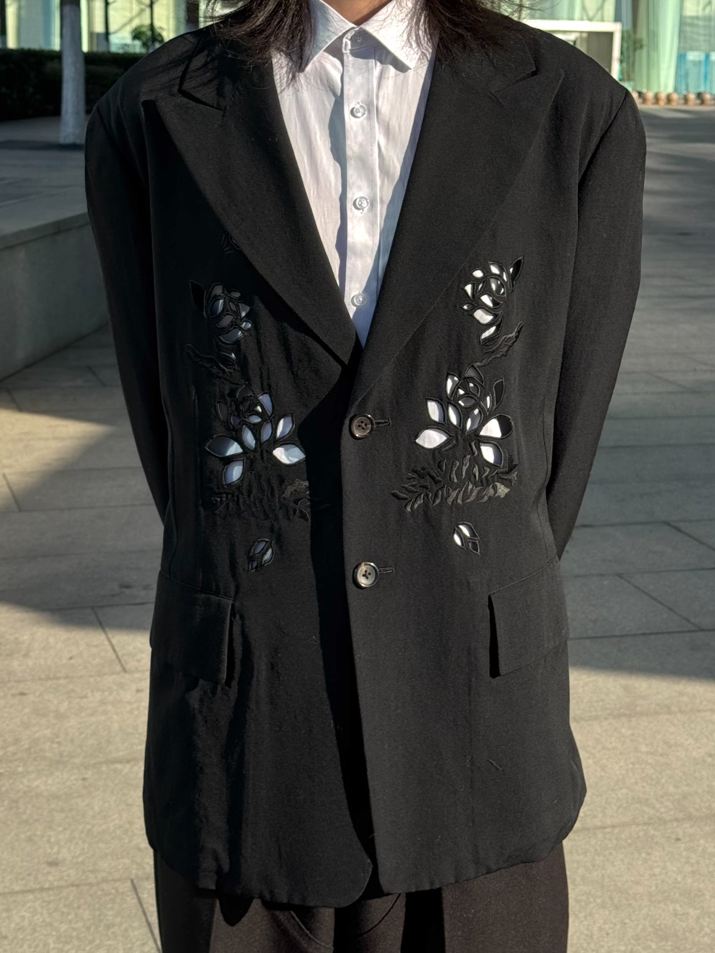 Self-made Yohji 'Flower & Youth' Wool Blazer - Lotus Cut-Out Detailing