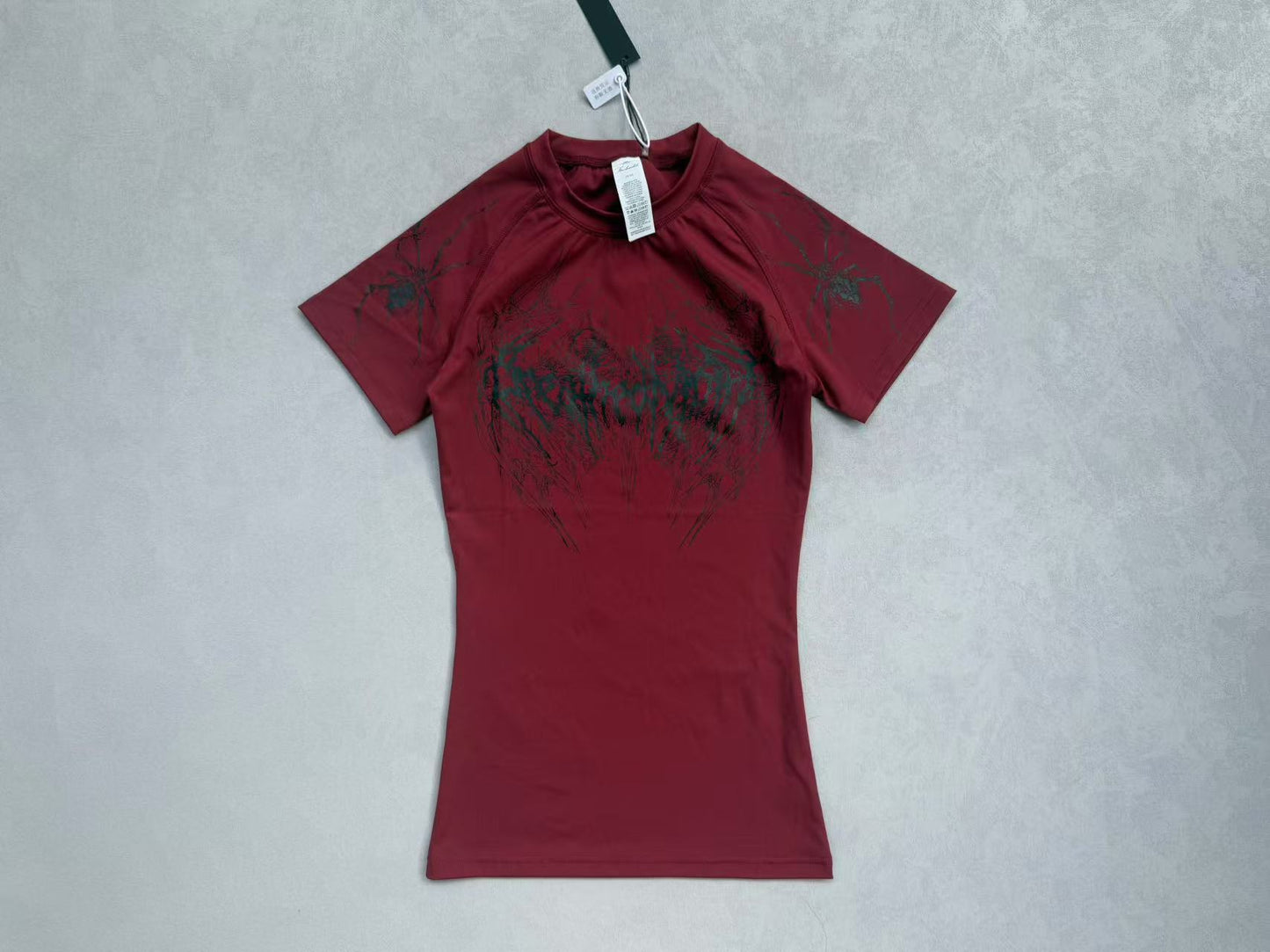 Breathedivinity Gothic Fitness Tee - Moisture-Wicking Stretch Short Sleeve