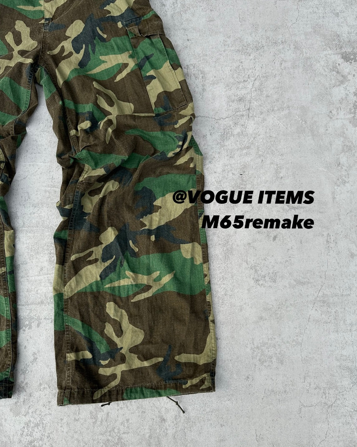 Vintage M65 Remake Camo Work Pants - Baggy Wide-Leg Trousers Playboi Carti