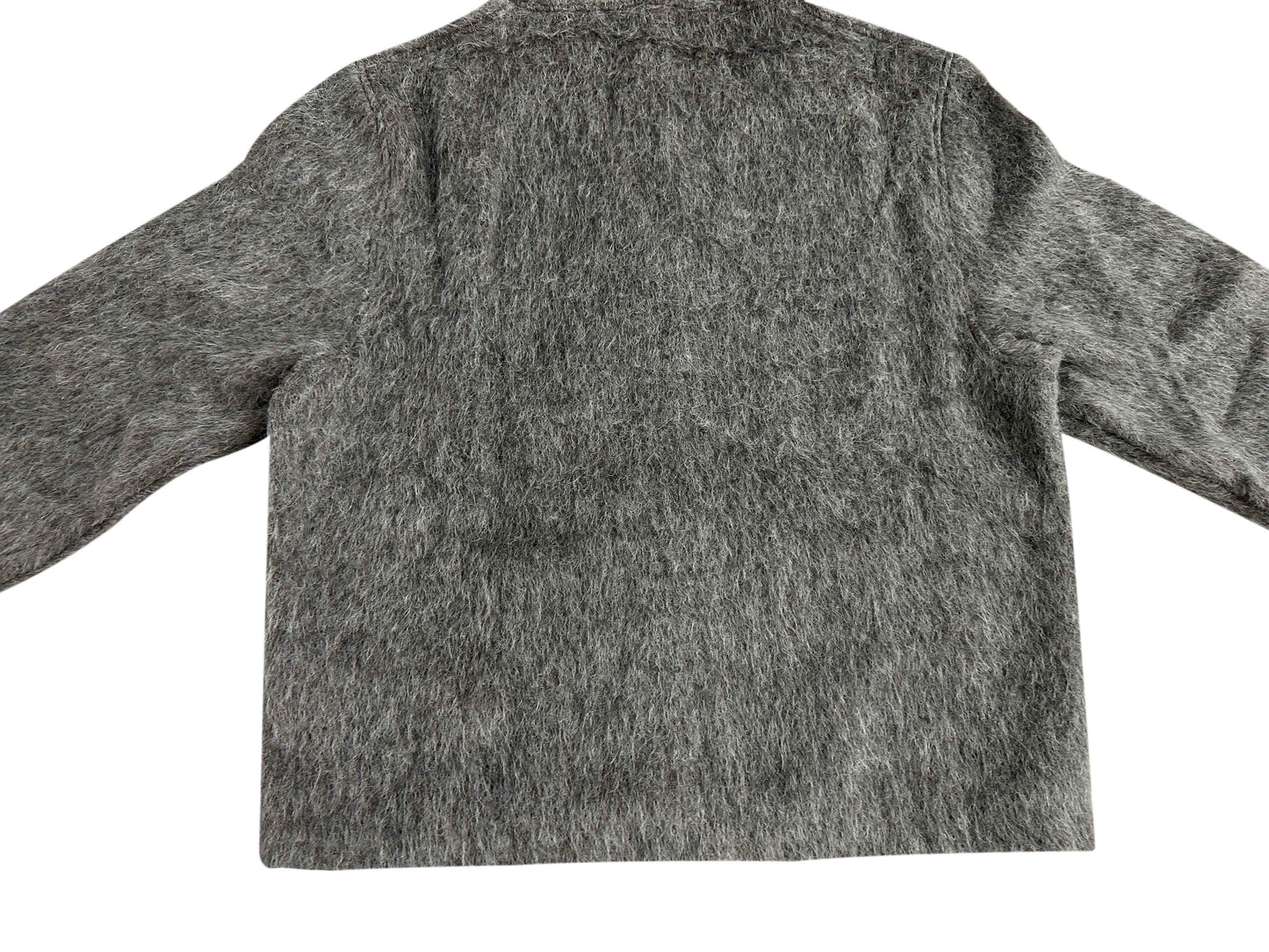 Self-made Our Legacy Grey Mohair Zip Cardigan – Wool Blend Relaxed Hooded Knit