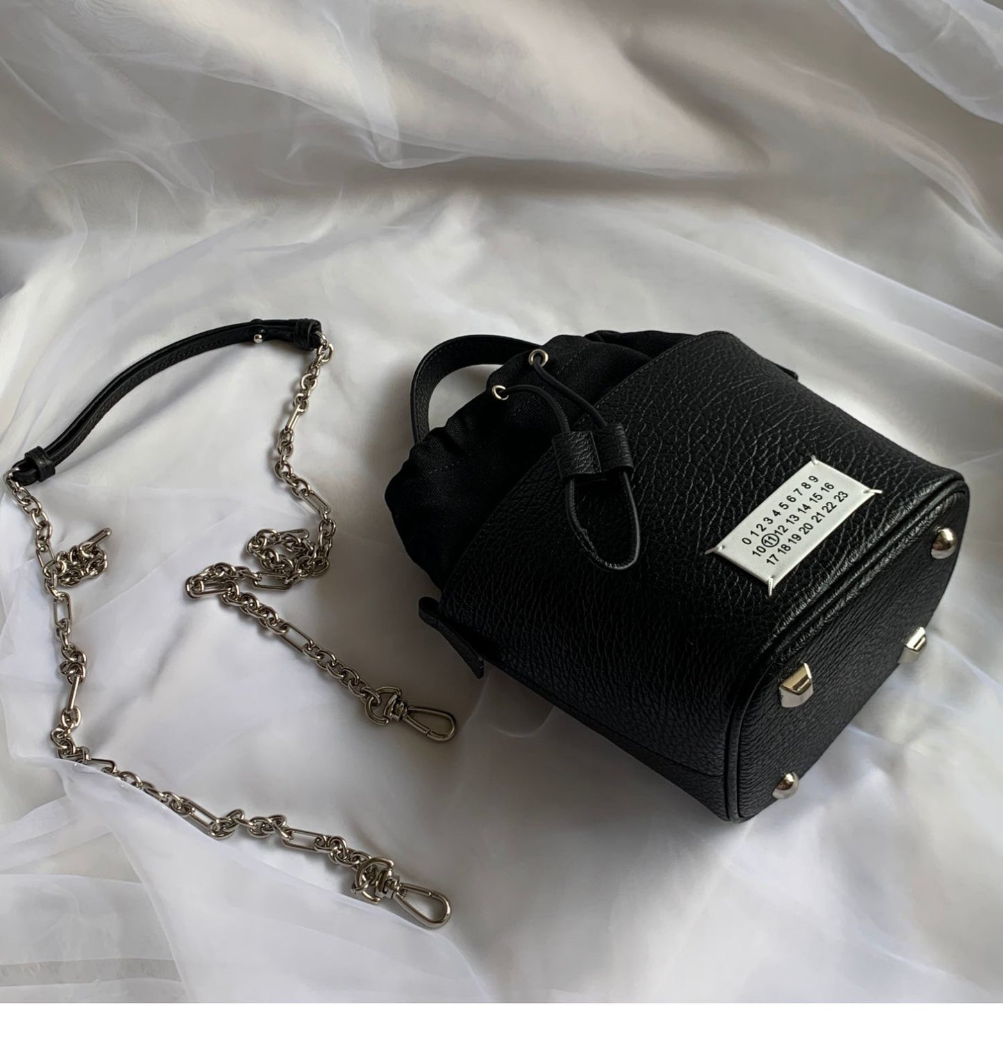 Self-made MM6 Chain Bucket Maison Margiela Bag - Classic Leather Tote 5AC