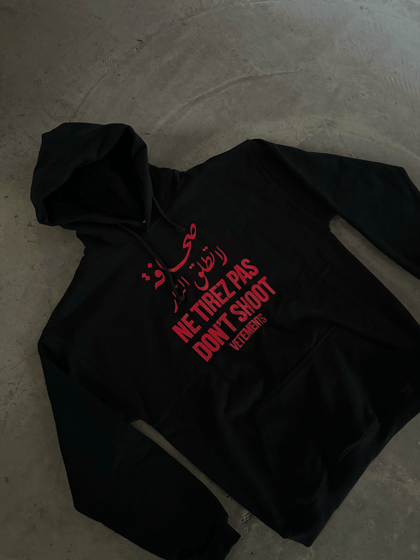 VTM "Don’t Shoot" Hoodie – Anti-War Theme Heavyweight Embroidered