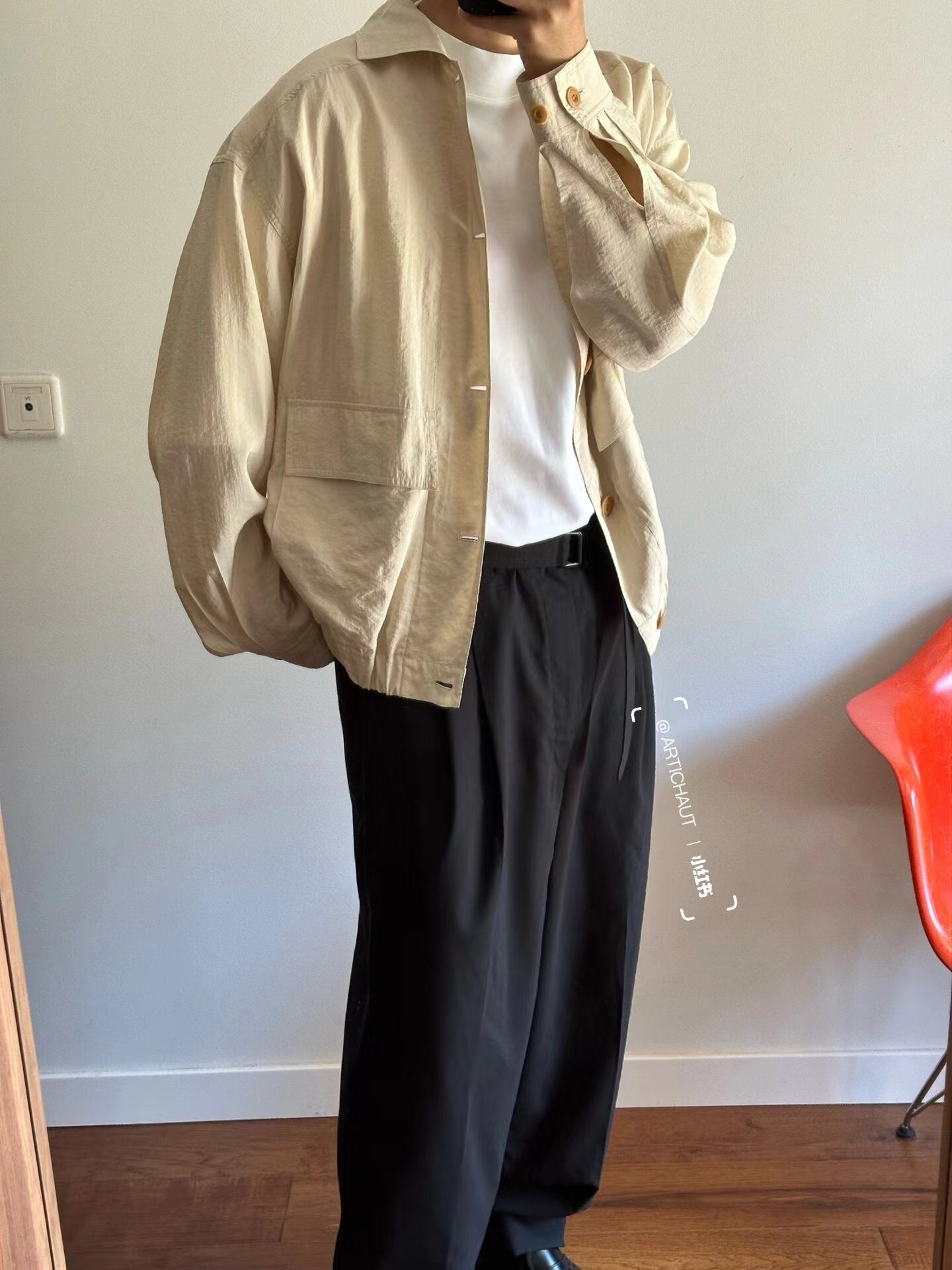 donclick LEMAIRE Dry-Tech Jacket | SS19 Classic Workwear Harrington Jacket Unisex