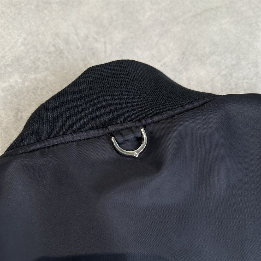 MMJ FW24 Heavyweight Padded Flight Bomber - Mastermind Black Military Jackets