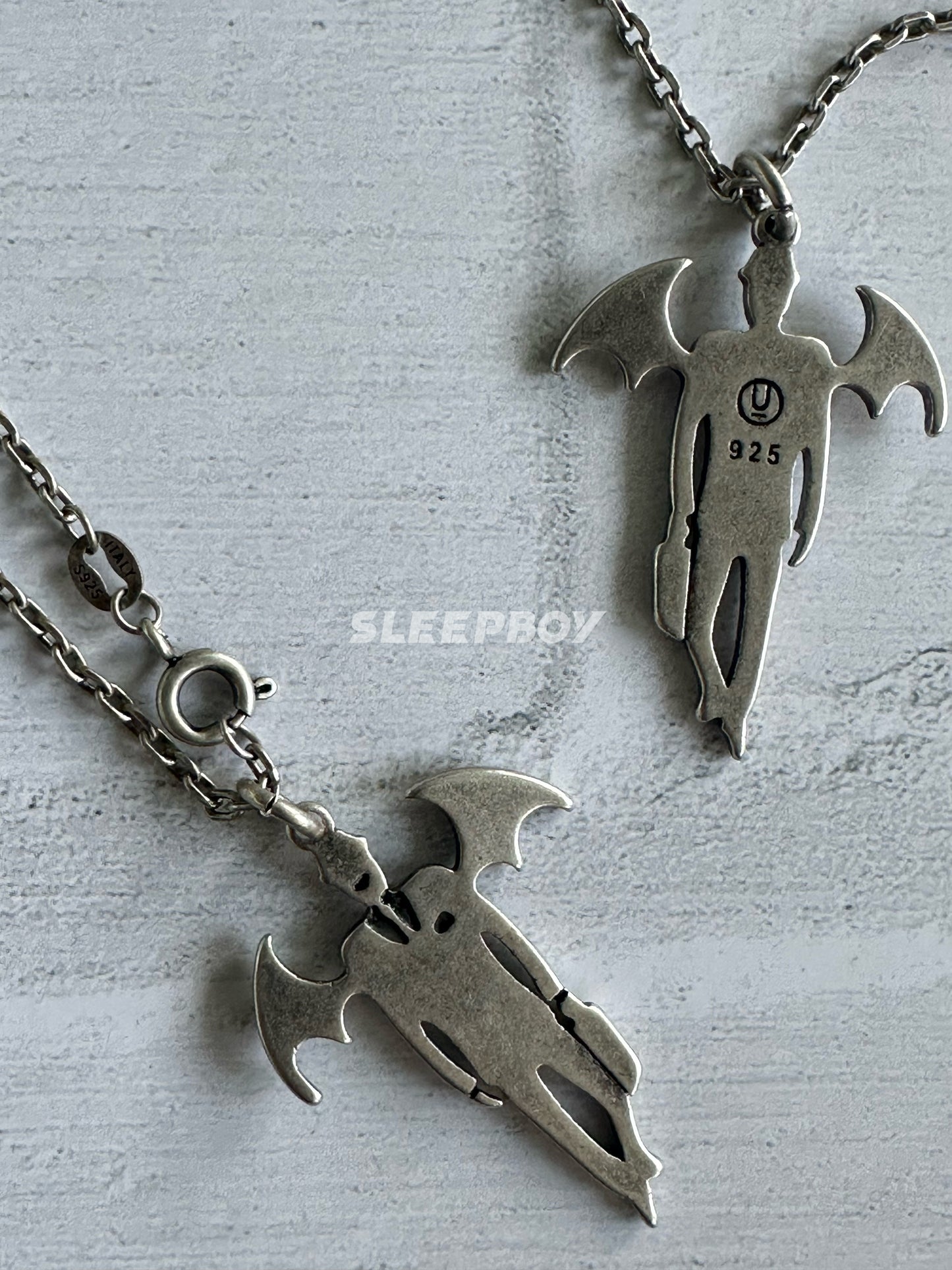 Self-made UNDERCOVER AW02 'Vampire' Pendant Necklace - 925 Silver Demon Talisman
