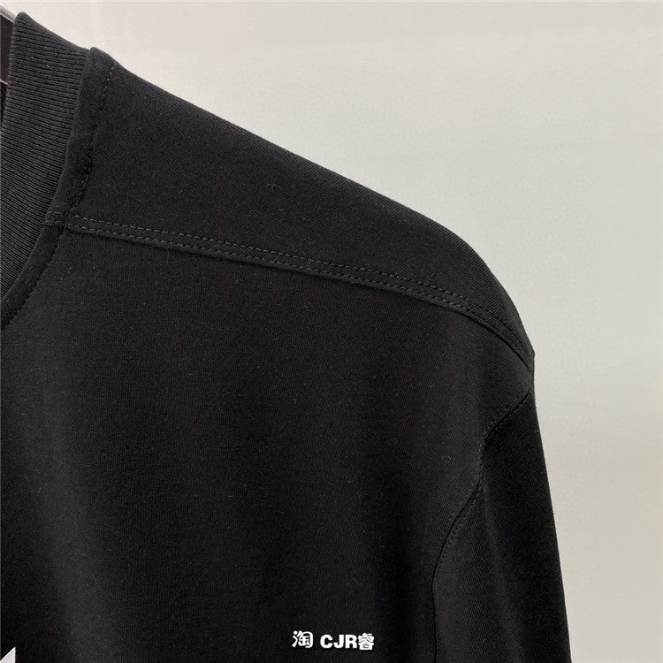Self-made Dark Avant-garde Rick Owen Slogan RO Print Oversized Short Sleeve Tee
