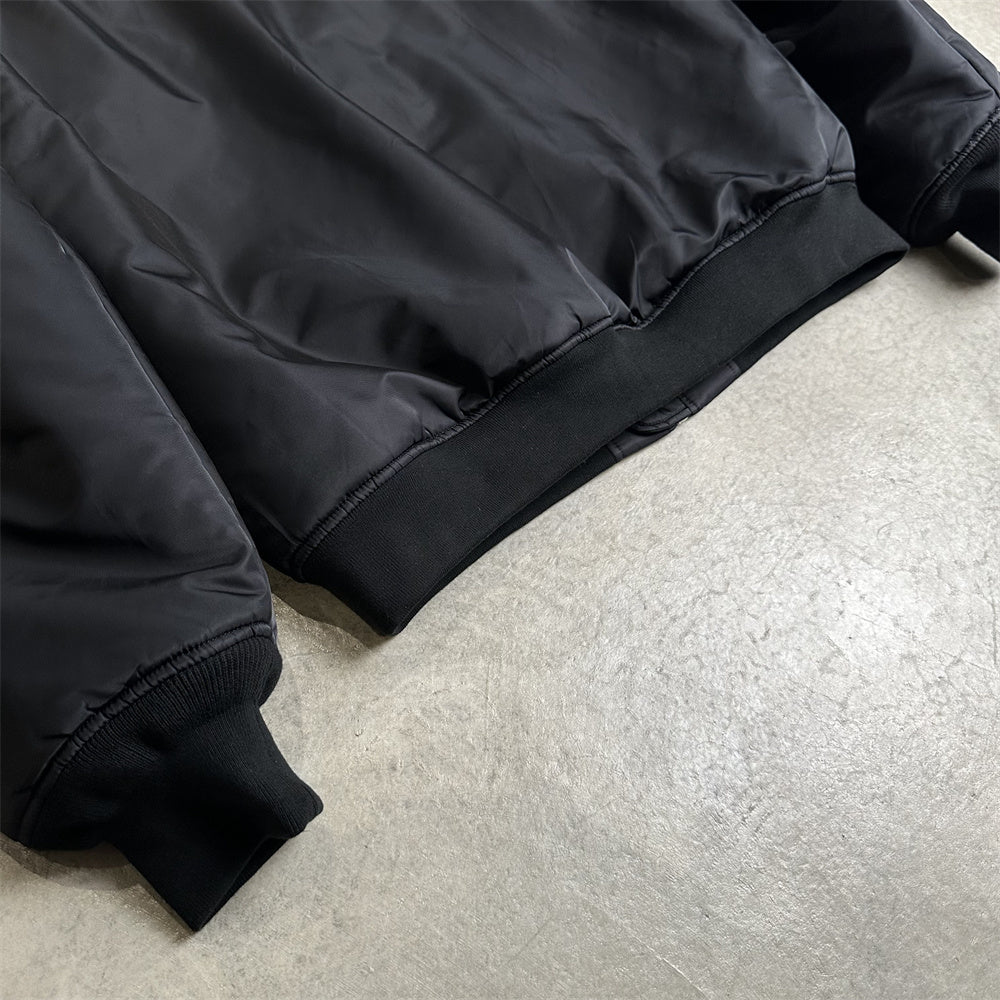MMJ FW24 Heavyweight Padded Flight Bomber - Mastermind Black Military Jackets