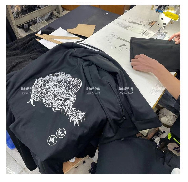 Exclusive Thug Club Dragon Embroidered Jacket – Short Sporty Collab