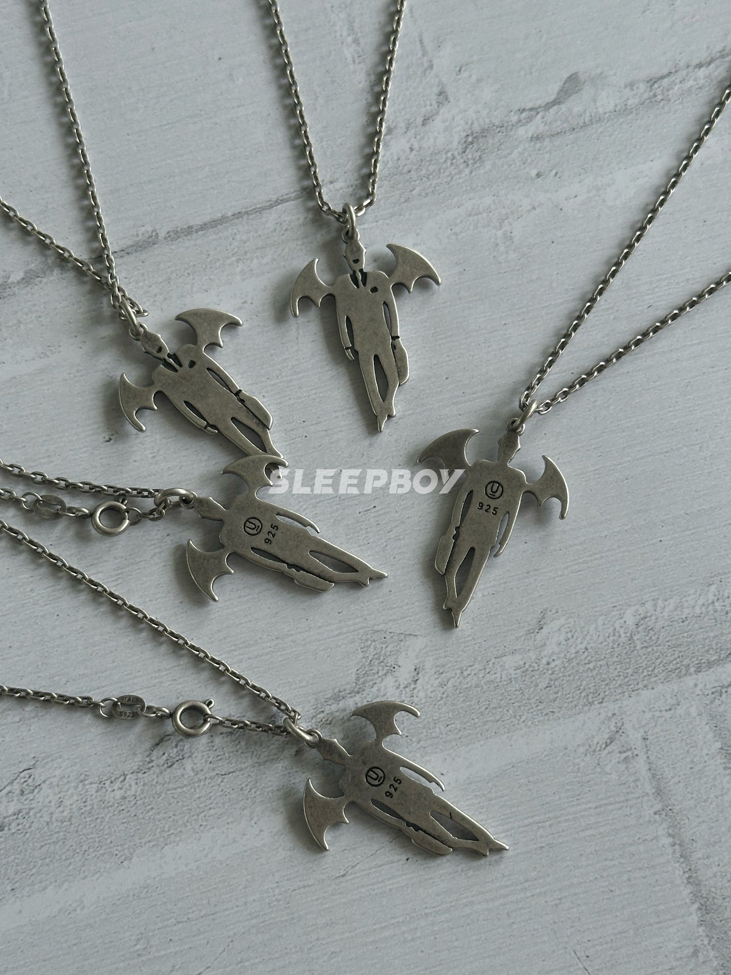 Self-made UNDERCOVER AW02 'Vampire' Pendant Necklace - 925 Silver Demon Talisman