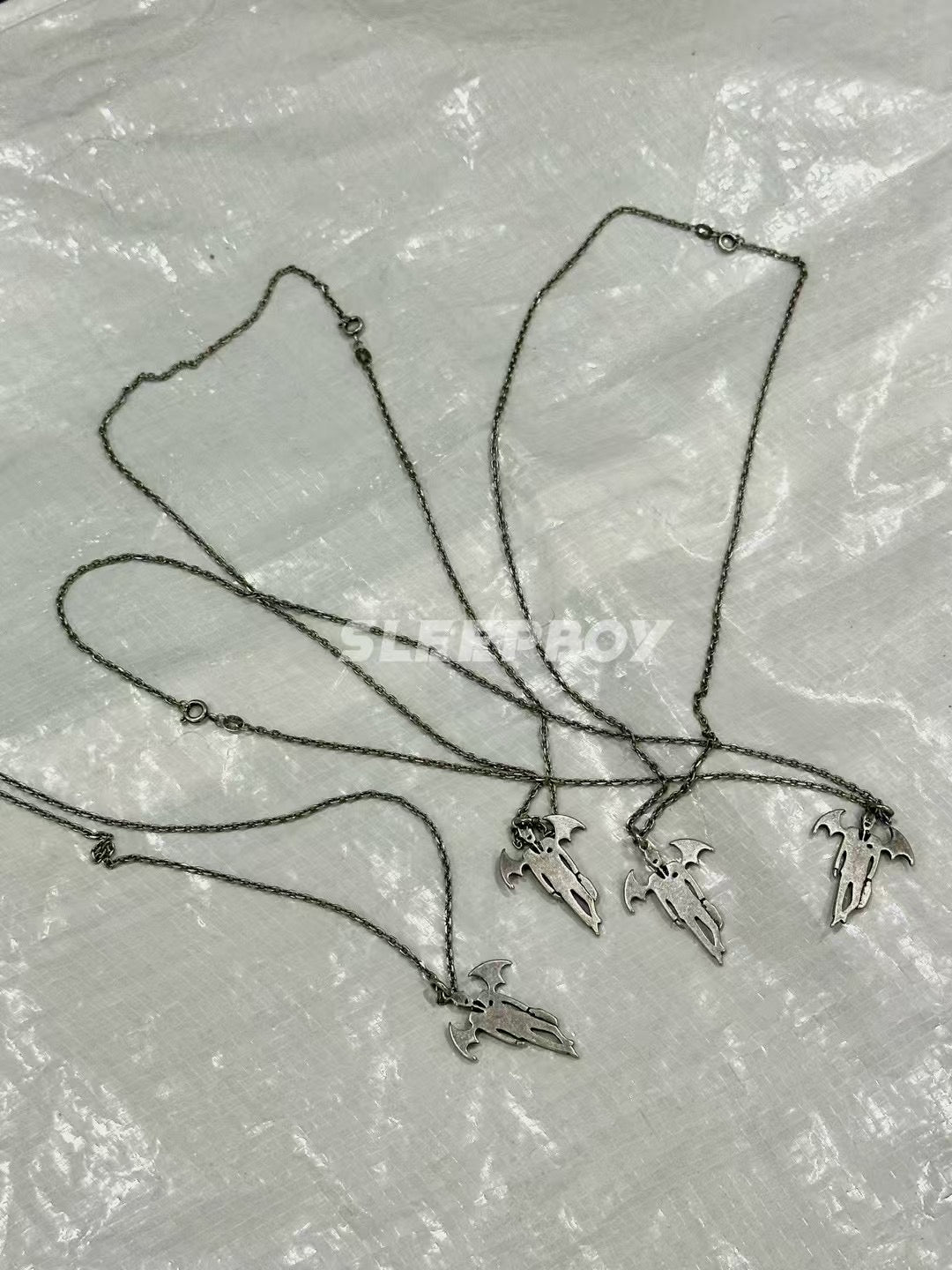 Self-made UNDERCOVER AW02 'Vampire' Pendant Necklace - 925 Silver Demon Talisman