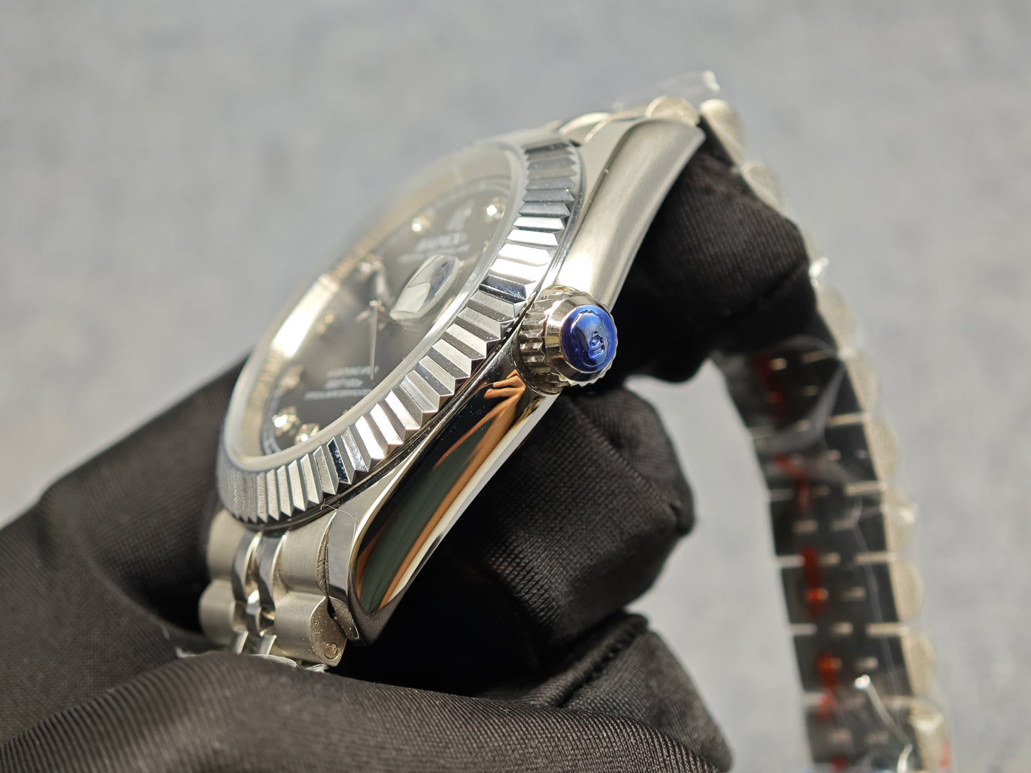 Self-made TYPE 6 BAPEX Gold-Green Ape Power Watch - Fluted Bezel Datejust Mechanical Wristwatch