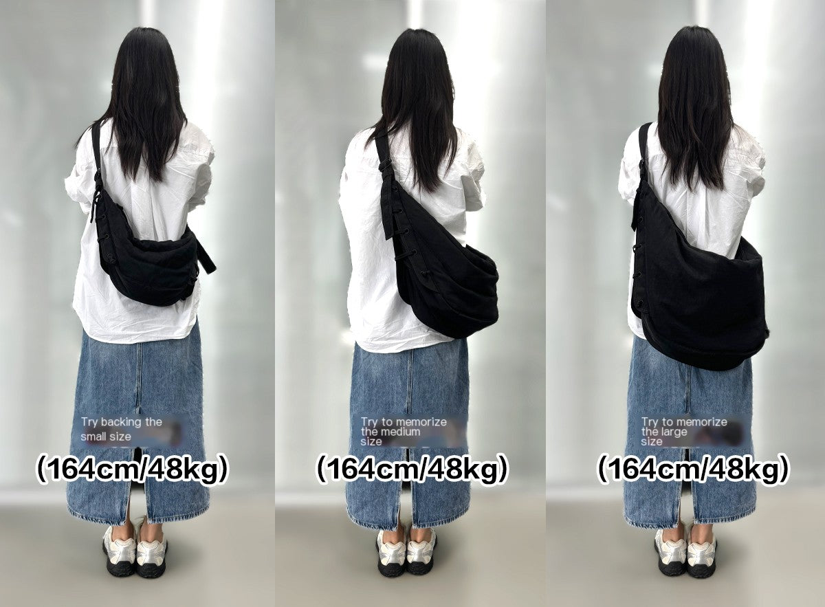 24FW LEM Horn Croissant Bag –Minimalist Casual Commuter Crossbody Large Capacity