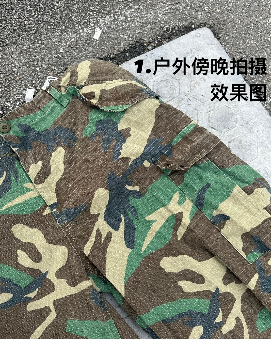 Vintage M65 Remake Camo Work Pants - Baggy Wide-Leg Trousers Playboi Carti