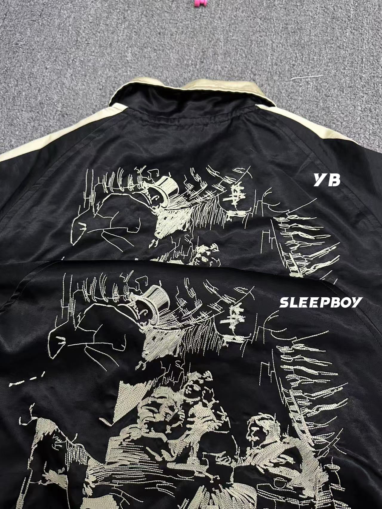 ERD AW24 'Opium Den' Varsity Jacket - Silk Court Embroidery Baseball Coat