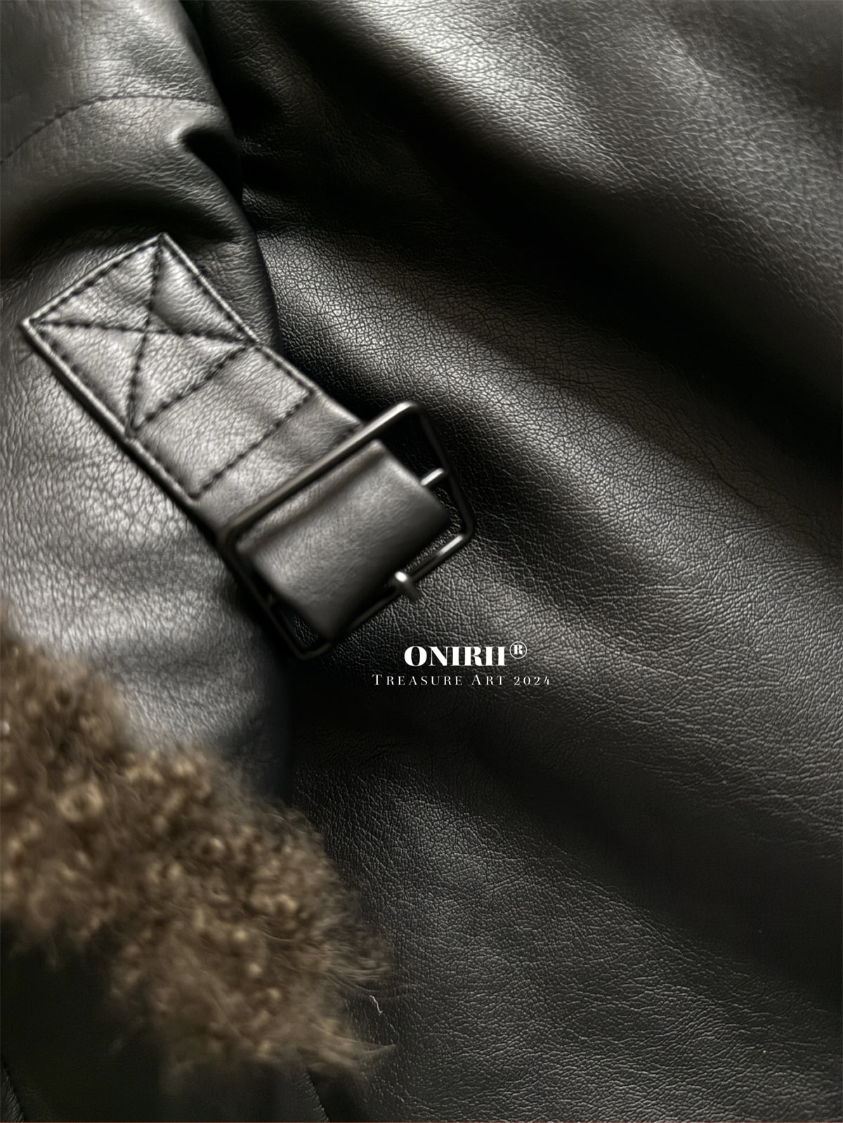 Heavyweight Le*maire Quilted Jacket Imported Lamb Wool Collar Gray-Black Padded Coats