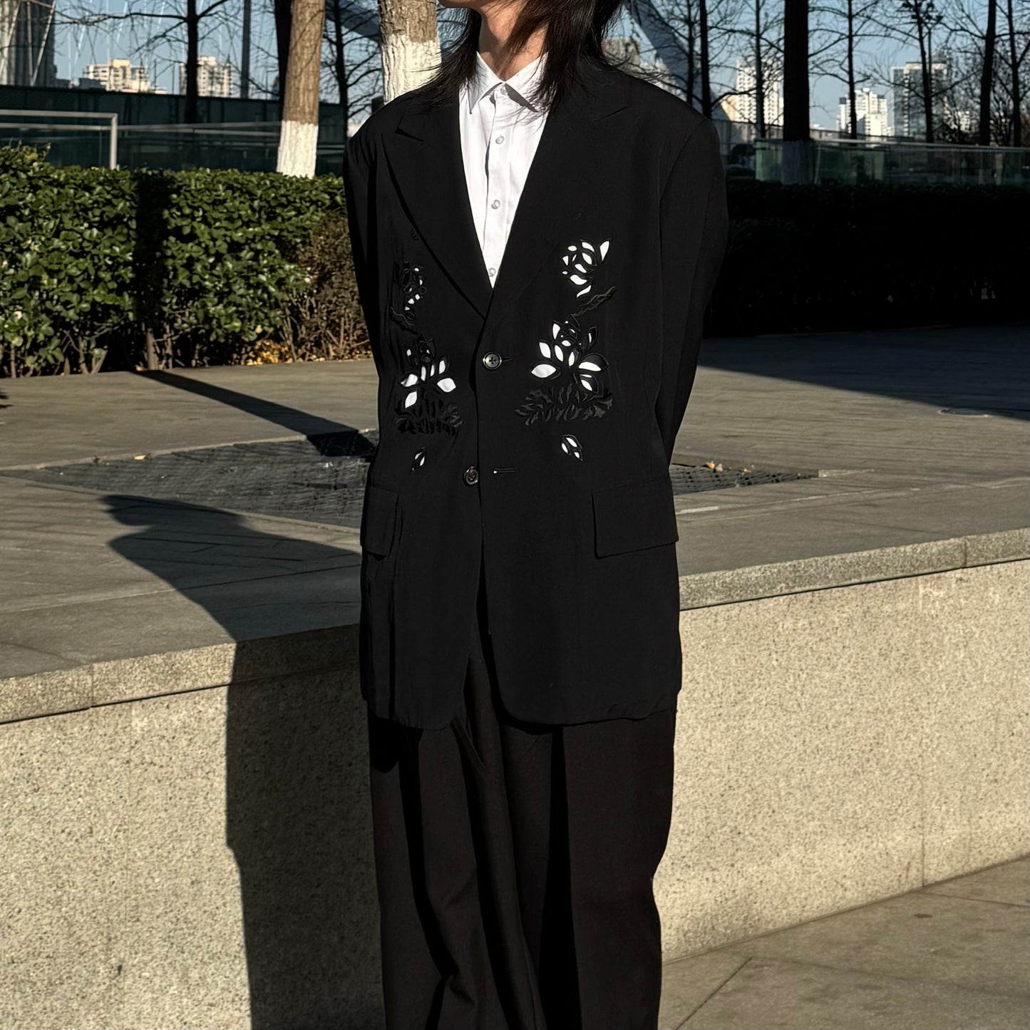 Self-made Yohji 'Flower & Youth' Wool Blazer - Lotus Cut-Out Detailing