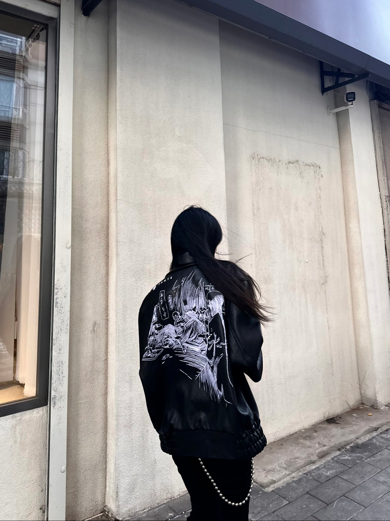ERD Melancholic Heir PU Lambskin Jacket -Custom-Dyed Coated Cropped Leather Coat