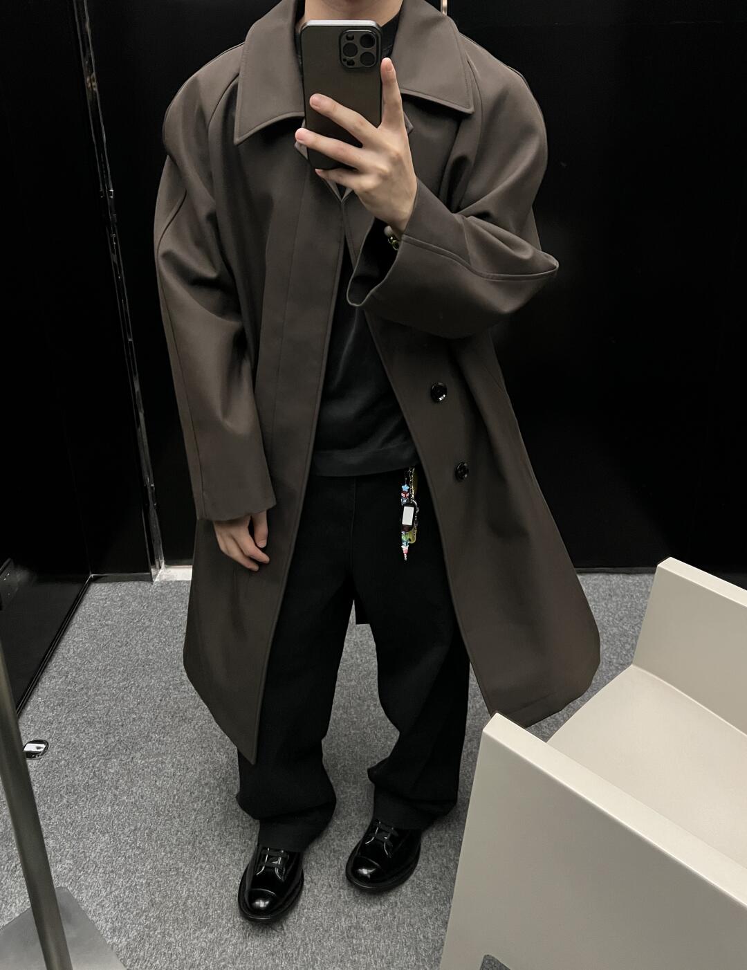 Self-made 24FW Lemaire Wool Blend Coat – Heavyweight Raglan Long Trench