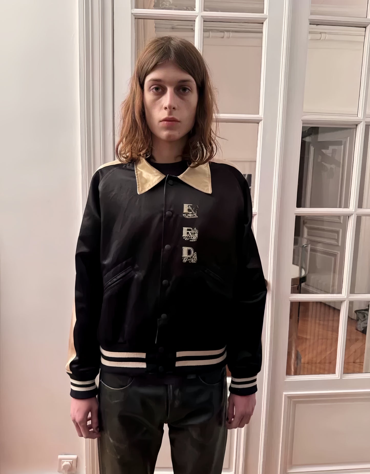 ERD AW24 'Opium Den' Varsity Jacket - Silk Court Embroidery Baseball Coat