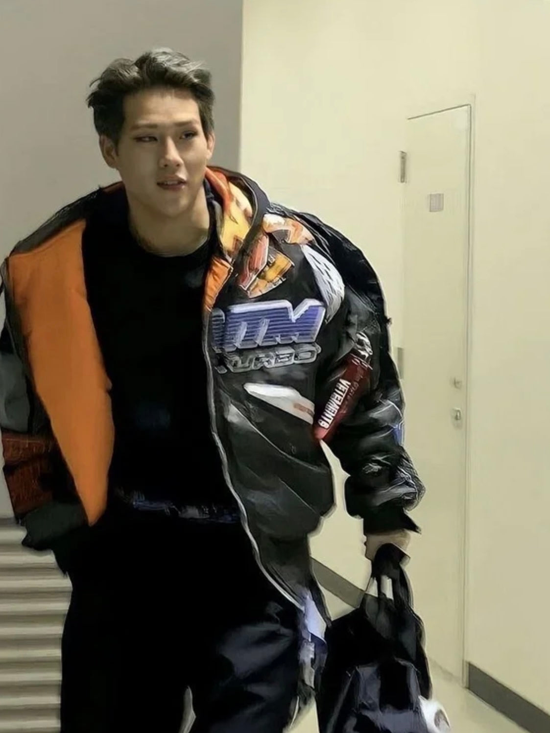 Self-made Vetements x Alpha AW18 Runway Bomber – 3D Silicone Racing Jacket Kanye