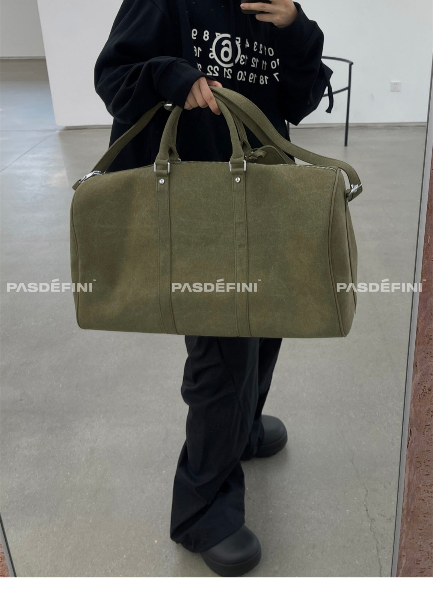 donclick Oversized Canvas ReadyMade Bucket Bag - Travel Tote & Shoulder Bag