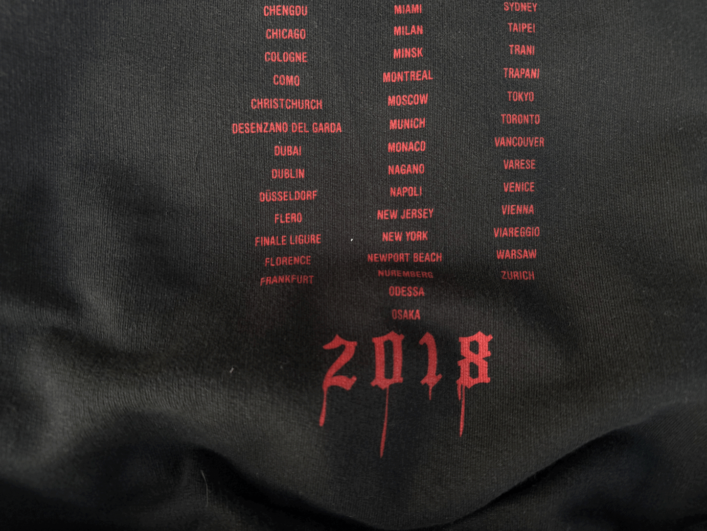 VTM 2018 “Blood Drip” Heavy Metal Tour Hoodie Heavyweight Oversized Opium Carti