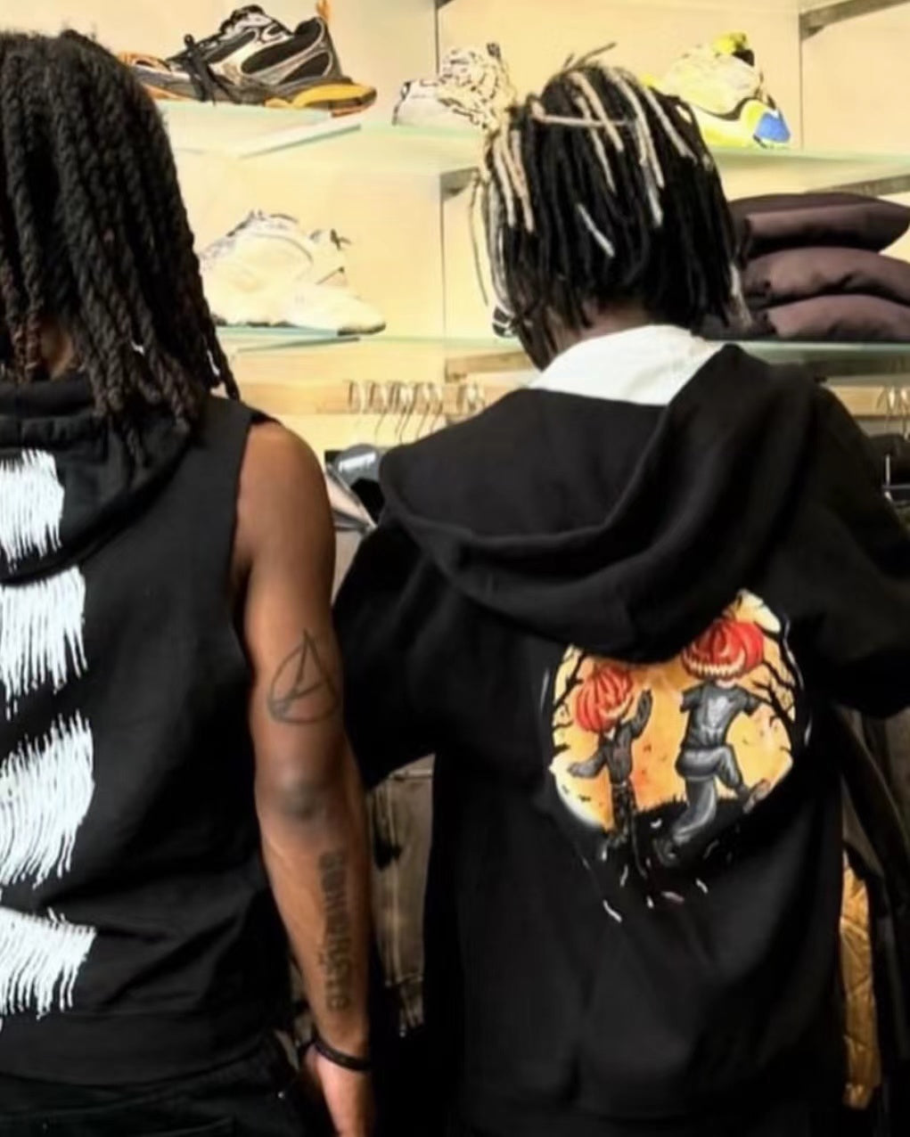 Self-made Vetements AW20 'Hocus Pocus' Pumpkin Print Zip Hoodie - Opium Pullover