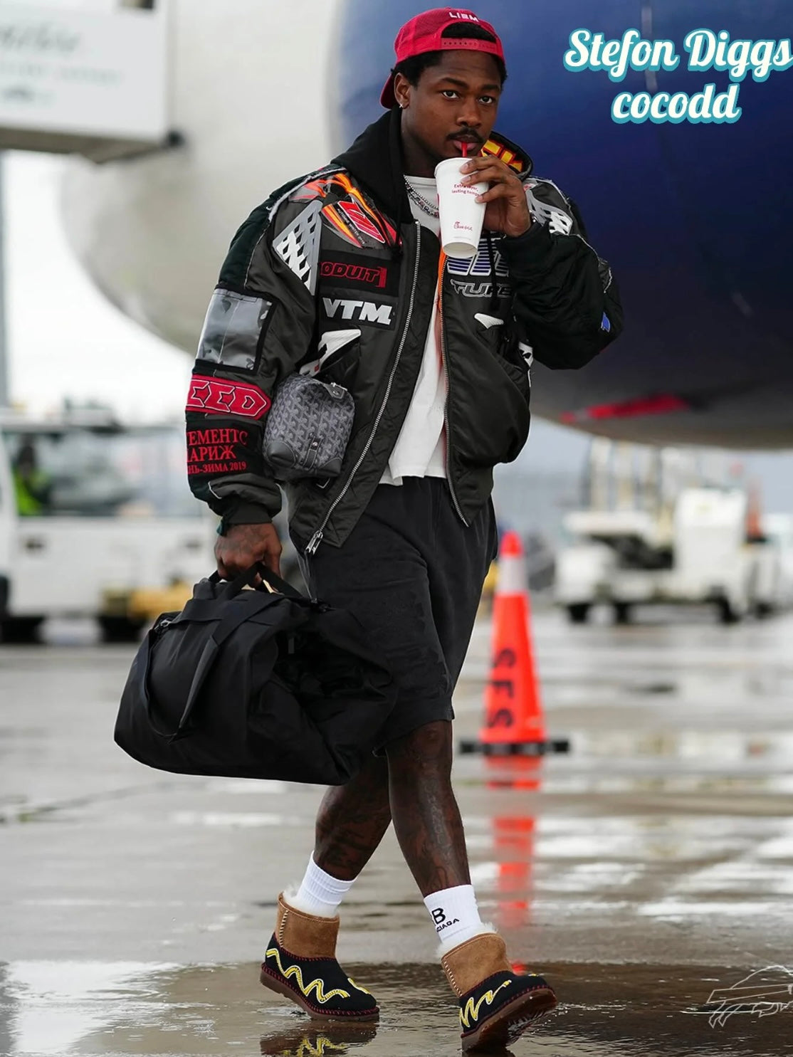 Self-made Vetements x Alpha AW18 Runway Bomber – 3D Silicone Racing Jacket Kanye