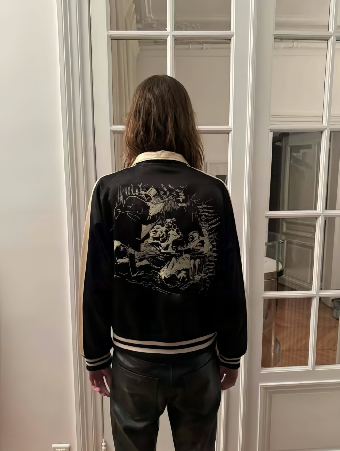ERD AW24 'Opium Den' Varsity Jacket - Silk Court Embroidery Baseball Coat