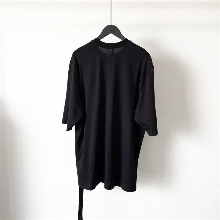 Self-made Dark Avant-garde Rick Owen Slogan RO Print Oversized Short Sleeve Tee
