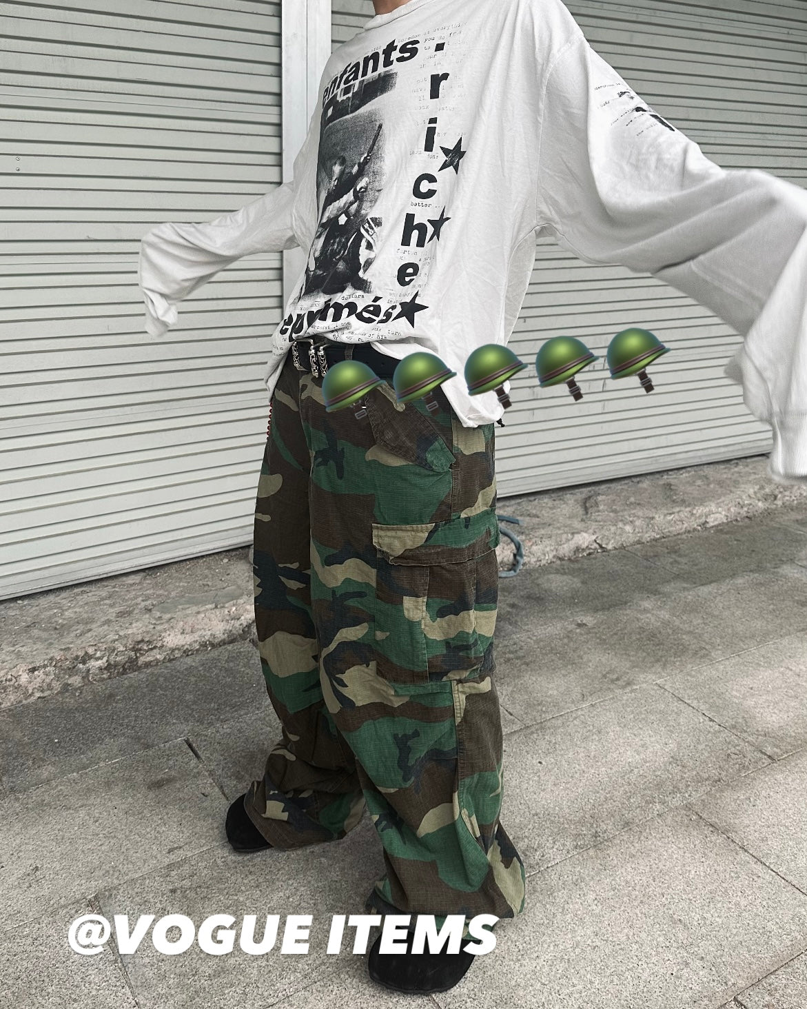Vintage M65 Remake Camo Work Pants - Baggy Wide-Leg Trousers Playboi Carti