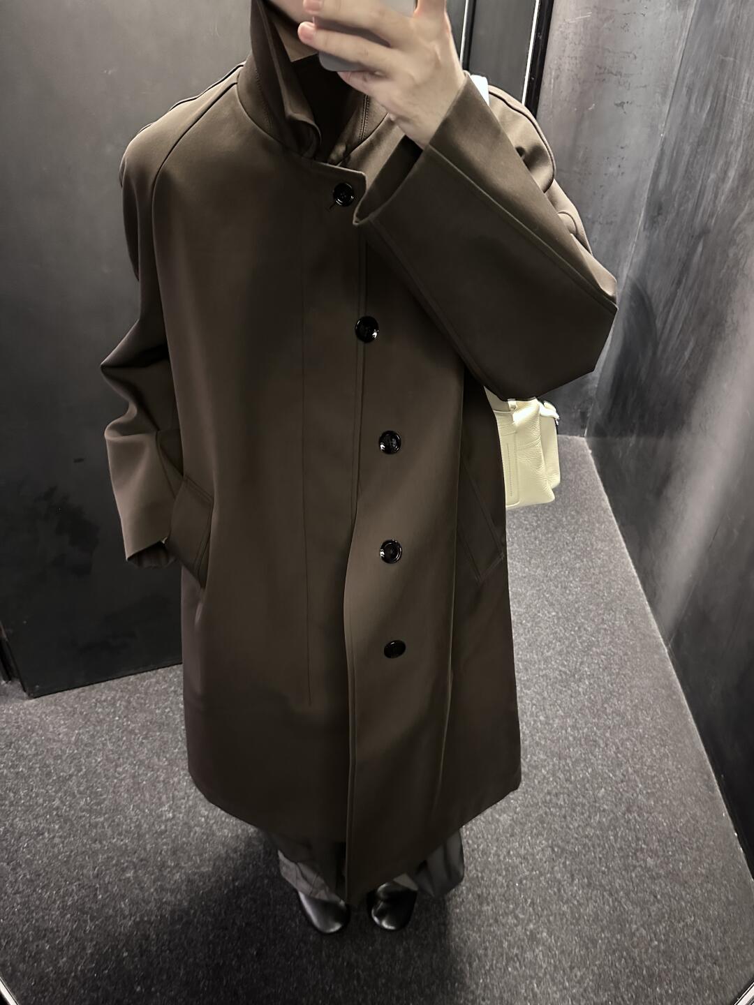 Self-made 24FW Lemaire Wool Blend Coat – Heavyweight Raglan Long Trench