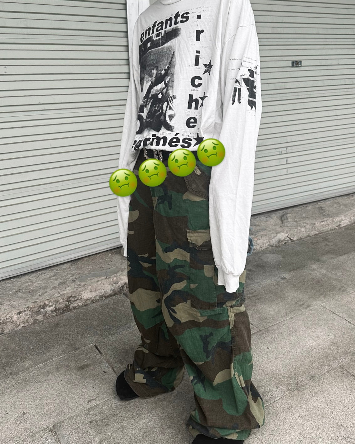 Vintage M65 Remake Camo Work Pants - Baggy Wide-Leg Trousers Playboi Carti