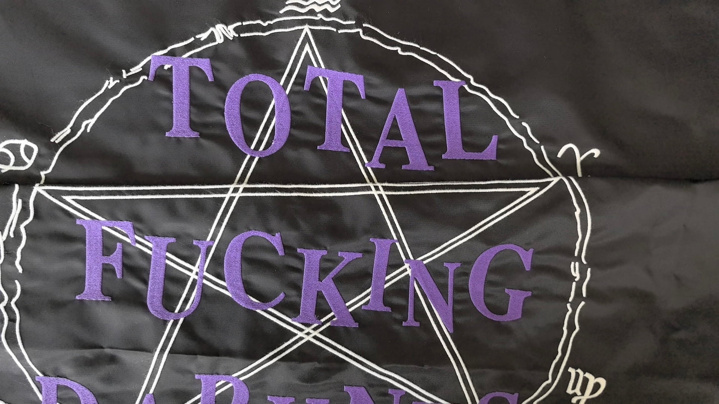 Donclickin VET TFD Pentagram Homme Bomber – Oversized Heavyweight Padded Jacket