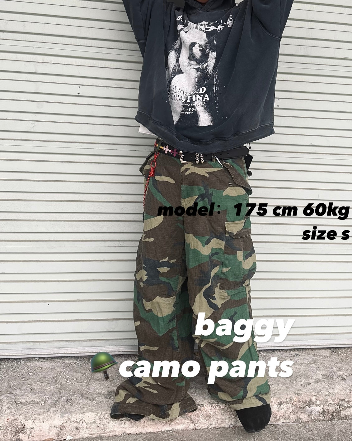 Vintage M65 Remake Camo Work Pants - Baggy Wide-Leg Trousers Playboi Carti