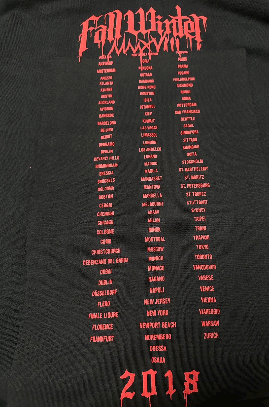 VTM 2018 “Blood Drip” Heavy Metal Tour Hoodie Heavyweight Oversized Opium Carti