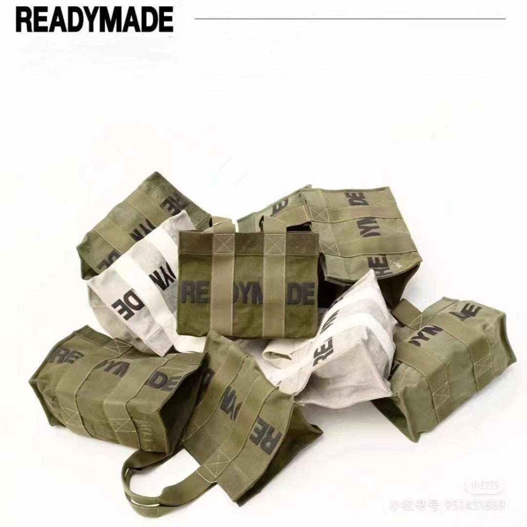 Custom Readymade Easy Canvas Tote - Vintage Washed Two-Tone Casual Handbags