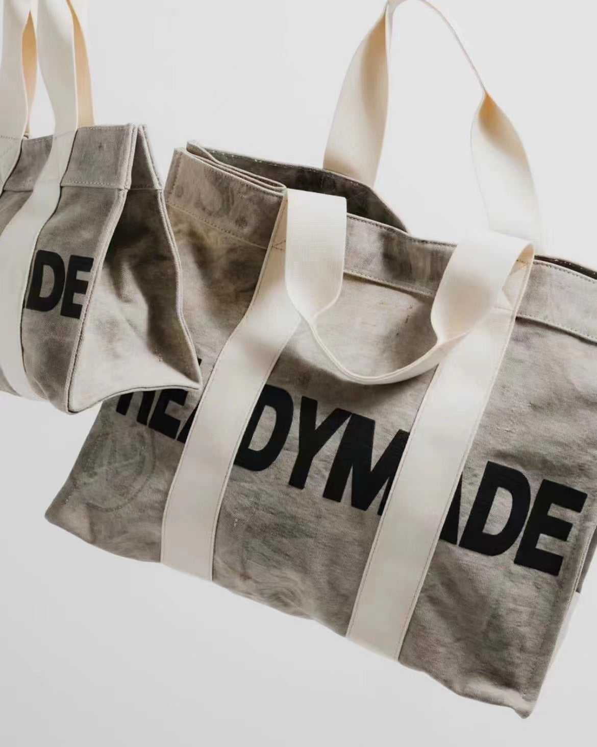 Custom Readymade Easy Canvas Tote - Vintage Washed Two-Tone Casual Handbags